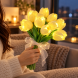 Светодиодный букет-ночник из 10 тюльпанов Flower Light на батарейках, декоративный с теплым светом (ARSH/KAR282)