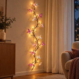 Светодиодная гирлянда «Бабочки» 1,5 м, 30 LED, USB, теплый белый свет (ARSH/KAR289)