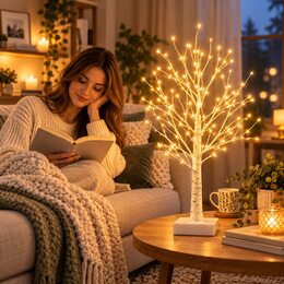 Декоративный светильник Olive Tree Atmosphere Light 60 см – светодиодная береза ​​с теплым свечением (ARSH/MA721)