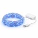 Світлодіодна гірлянда нитка для декору 50 LED, гнучкий дріт, Роса 5 м, батарейки + USB Блакитний (ARSH/A28)
