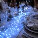Світлодіодна гірлянда нитка для декору 50 LED, гнучкий дріт, Роса 5 м, батарейки + USB Блакитний (ARSH/A28)