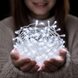 Світлодіодна гірлянда нитка для декору 50 LED, гнучкий дріт, Роса 5 м, батарейки + USB Білий (ARSH/A28)