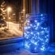 Світлодіодна гірлянда нитка для декору 100 LED, гнучкий дріт, Роса 10 м, батарейки + USB Блакитний (ARSH/A29)