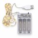 Світлодіодна гірлянда нитка для декору 100 LED, гнучкий дріт, Роса 10 м, батарейки + USB Теплий білий (ARSH/A29)