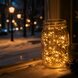 Світлодіодна гірлянда нитка для декору 100 LED, гнучкий дріт, Роса 10 м, батарейки + USB Теплий білий (ARSH/A29)