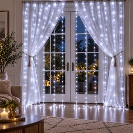 Гирлянда Водопад 240 LED 3×2 м, светодиодная штора с переключателем режимов 220 В, Белый (ARSH/MA422)