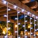 Гирлянда Водопад уличная 480 LED, 3х2 м, 20 нитей, белая, прозрачный провод, 8 режимов, IP44 (ARSH/G145)