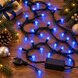 Гирлянда-нить 380 LED синяя на зеленом проводе, 220 В – новогодняя светодиодная гирлянда для елки (ARSH /G512)
