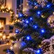 Гирлянда-нить 380 LED синяя на зеленом проводе, 220 В – новогодняя светодиодная гирлянда для елки (ARSH /G512)
