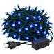 Гирлянда-нить 180 LED, синий свет, зеленый провод, 220 В (ARSH/G51)