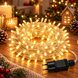 Гірлянда світлодіодна 100 LED теплий білий на прозорому проводі, 220V, 10 м (ARSH/LU990)