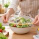 Поліетиленові пакети-кришки для продуктів на гумці, універсальні харчові чохли для тарілок, мисок і каструль, прозорі одноразові накриття для їжі, 100 шт. (SHAF)