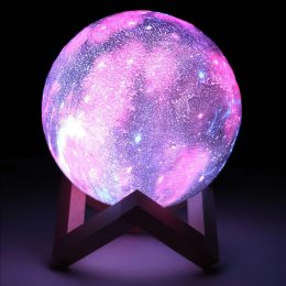 Ночник  Луна Цветная Лампа Светильник Космос детский 3D Moon Color Lamp 15 см (212)