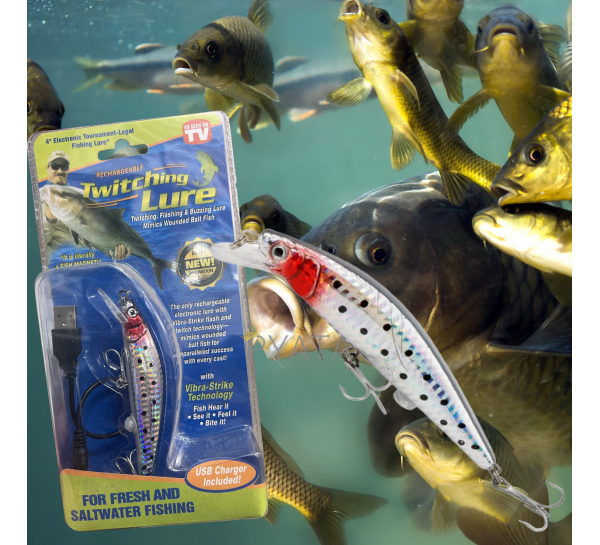 Блешня Twitching Lure – воблер рибка приманка електронна USB для лову хижих риб