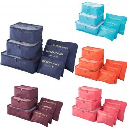Набор дорожных органайзеров для вещей Laundry Pouch синий, бордовый (205)