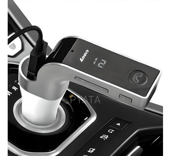 FM модулятор автомобильный Car G7 Bluetooth Серебро (В)