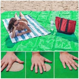 Анти-песок пляжная чудо-подстилка Originalsize Sand Free Mat 200*150 Салатовая