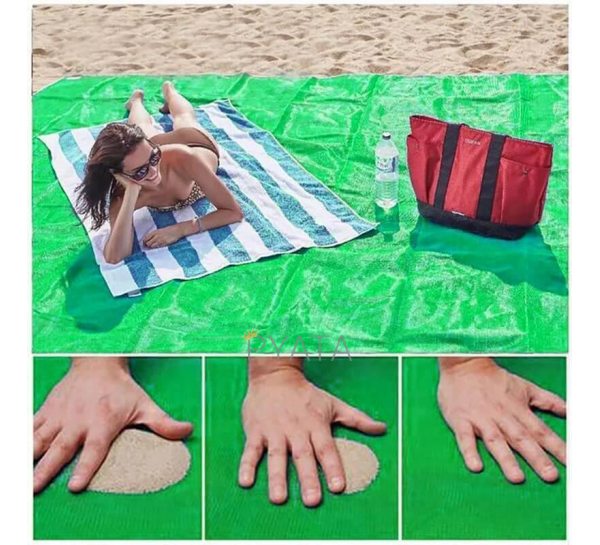 Анти-пісок пляжна чудо-підстилка Originalsize Sand Free Mat 200 * 150 салатовий