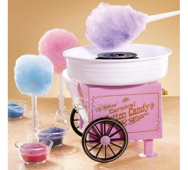 Большой аппарат Машинка для приготовления сахарной ваты Cotton Candy Maker + набор палочек в подарок