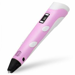 3D ручка RP-100B с ЖК-дисплеем розовая (В)