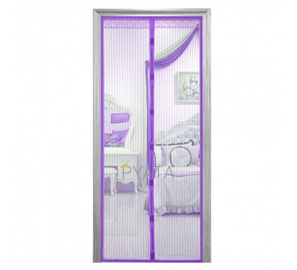 Антимоскітна штора на двері на магнітах Magic Mesh Фіолетова