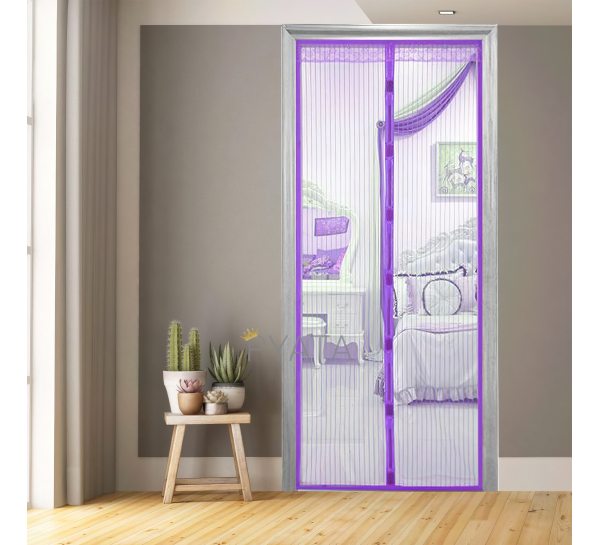 Москітна сітка на магнітах антимоскітна штора на двері Magic Mesh 210*100 см, Фіолетовий