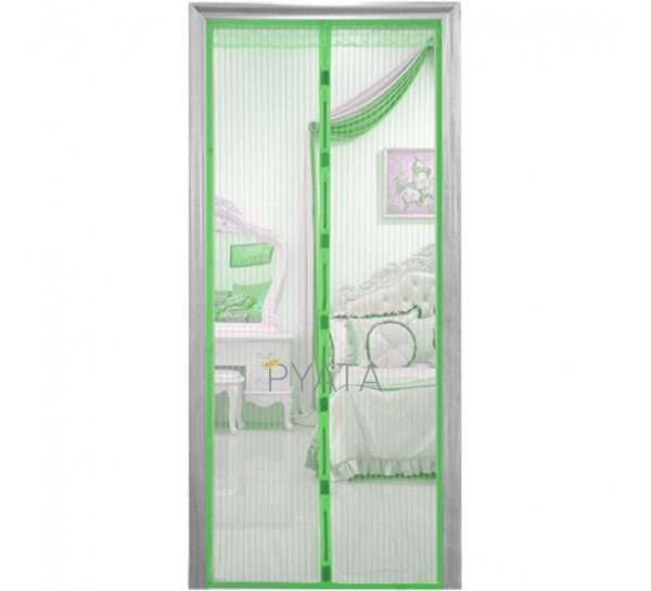 Антимоскитная штора на дверь на магнитах Magic Mesh Зеленая