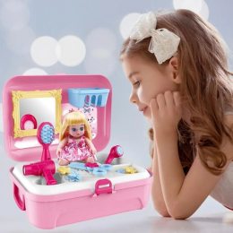 Ігровий набір дитячий для принцес рюкзак Cosmetics Toy