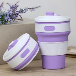 Силиконовый стакан складной Silicon Magic Cup Фиолетовый