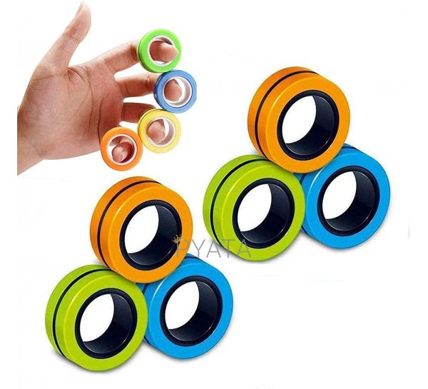 Магнитные вращающиеся кольца спиннер Stress Relief Magnetic Rings