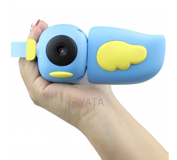 Дитячий фотоапарат - відеокамера Kids Camera пташка Блакитний (B)