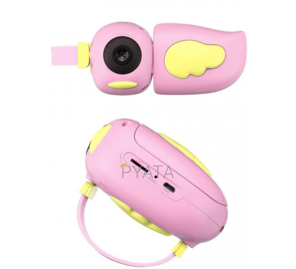 Детский фотоаппарат - видеокамера Kids Camera птичка Розовый