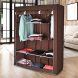 Складна каркасна тканинна текстильна шафа на 3 секції Storage Wardrobe 88130 Коричневий (N-14)