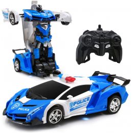 Машинка Трансформер с пультом Lamborghini Police Robot Car Size 18 Police