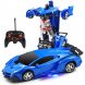 Машинка Трансформер Lamborghini Robot Car Size 18 Синяя