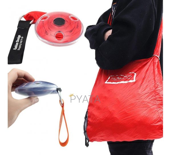 Складная компактная сумка-шоппер Shopping bag to roll up Красная (B)