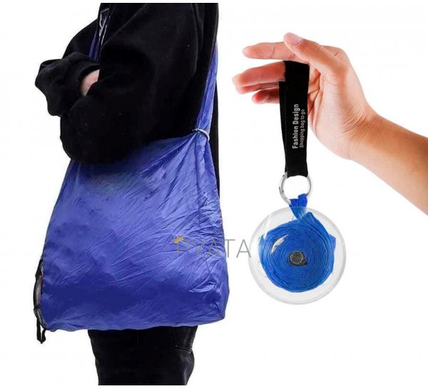 Складна компактна сумка-шоппер Shopping bag to roll up Синя (B)
