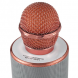 Бездротовий портативний bluetooth караоке мікрофон з динаміком Q7 Wireless Wster WS-858 рожеве золото HA-50