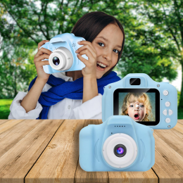 Детский цифровой фотоаппарат камера KIDS CAM V17 Голубой