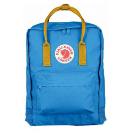 Рюкзак Fjallraven Kanken Classic Блакитний з жовтими ручками (212)