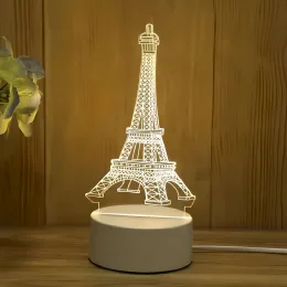 Настольный 3д светильник 3D Desk Lamp Эйфелева башня (205)
