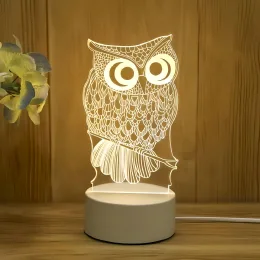 Настольный 3д светильник 3D Desk Lamp Сова (205)