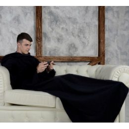 Плед з рукавами Snuggie чорний