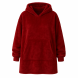 Толстовка - плед з капюшоном HUGGLE HOODIE КОВДРА, плед з рукавами ЧЕРВОНИЙ (NM-500)