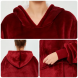 Толстовка - плед з капюшоном HUGGLE HOODIE КОВДРА, плед з рукавами ЧЕРВОНИЙ (NM-500)