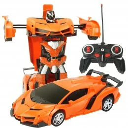 Машинка Трансформер Lamborghini Robot Car Size 18 ПОМАРАНЧЕВА З ПУЛЬТОМ