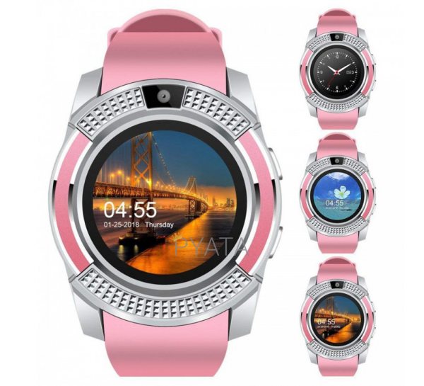 Розумні годинник Smart Watch V8 pink