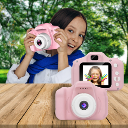 Детский цифровой фотоаппарат KIDS CAM V17 Рожевий