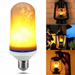 Лампа LED Flame Bulb с эффектом пламени огня, E27