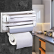 Кухонний диспенсер для плівки, фольги і рушників Kitchen Roll Triple Paper Dispenser